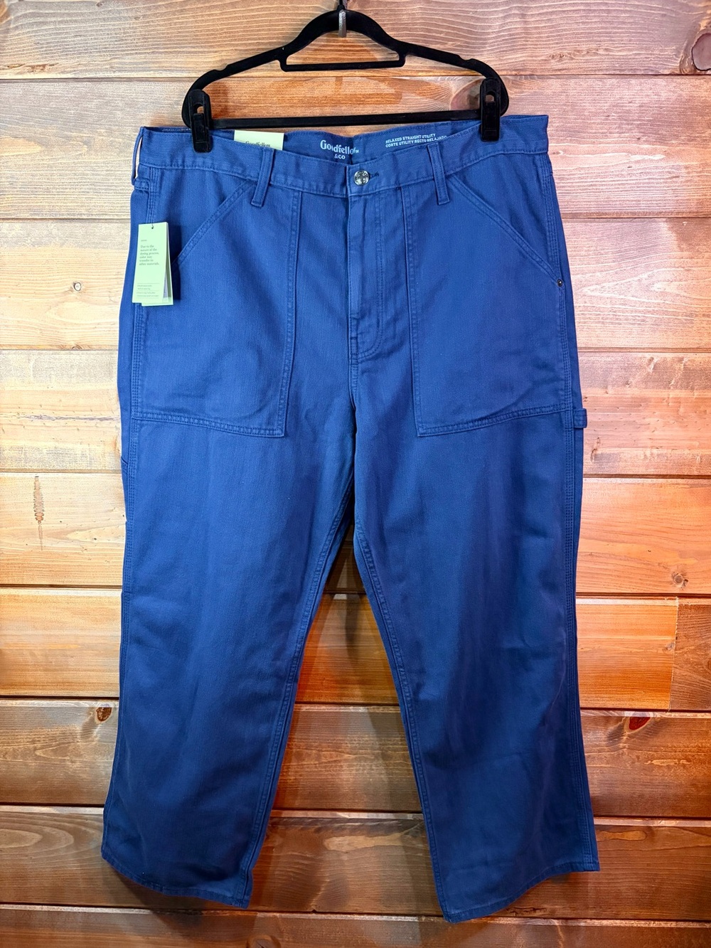Goodfellow & Co Men's Navy Cargo Work Pants Size 40x30 💙